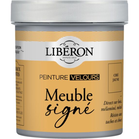 Peinture Meuble Signé Velours ciré jaune 0,5L - LIBERON