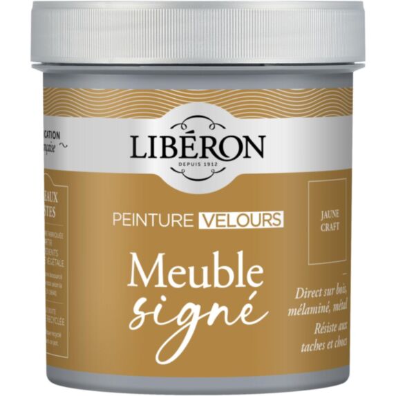 Peinture Meuble Signé Velours jaune craft 0,5L - LIBERON