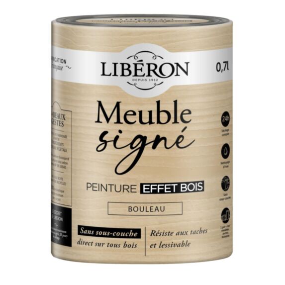 Peinture Meuble Signé effet bois bouleau 0,7L - LIBERON