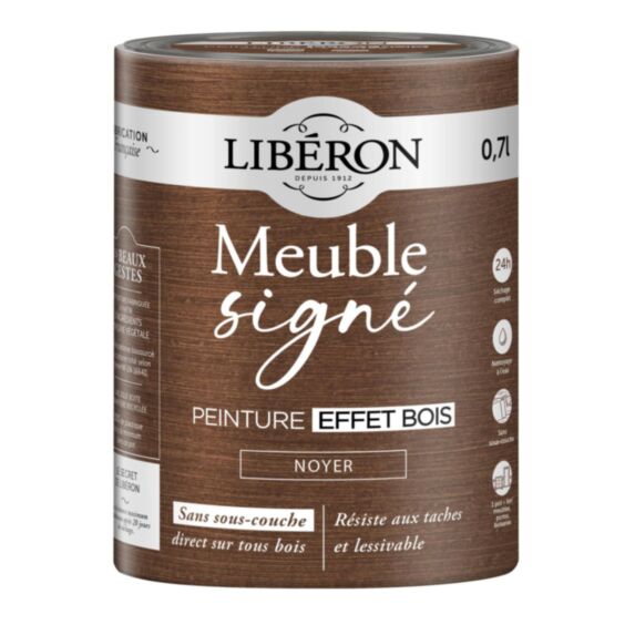 Peinture Meuble signé effet Bois noyer 0,7L - LIBERON