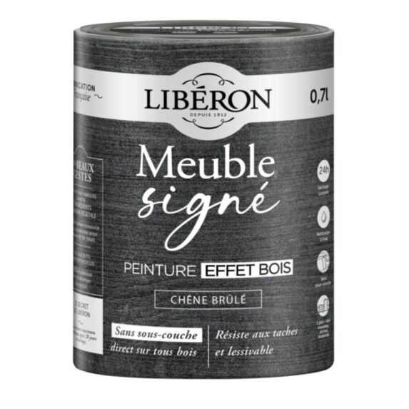 Peinture Meuble signé effet bois chêne brûlé 0,7L - LIBERON