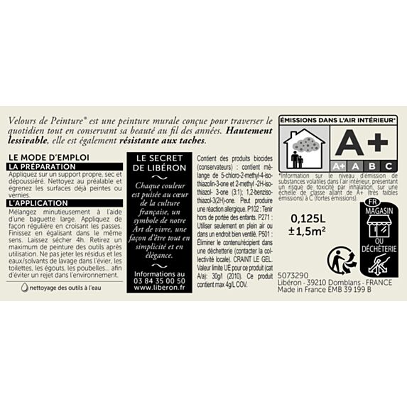 Peinture Velours de peinture - Vert au Tableau 125ml - LIBERON