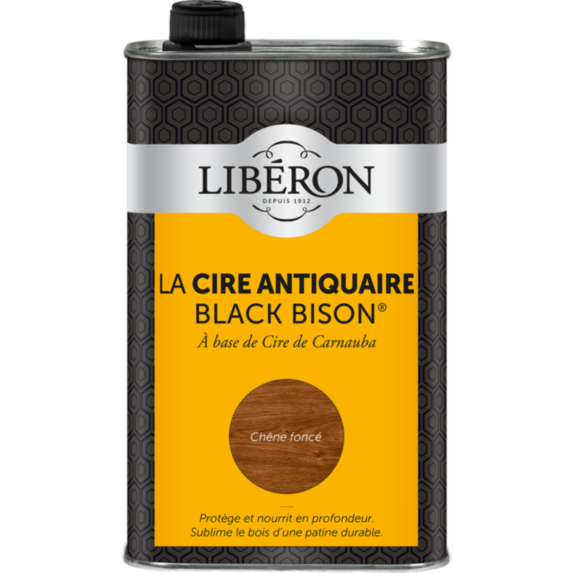 Cire antiquaire « black bison » liquide 1L - Chêne foncé - LIBERON