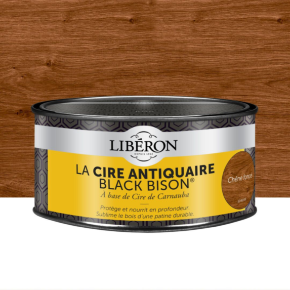 Cire antiquaire « black bison » pâte 0.5L -Chêne foncé - LIBERON