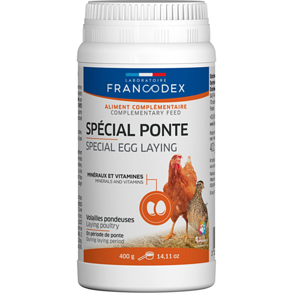 Complément alimentaire volailles pondeuses Spécial Ponte 250gr - FRANCODEX