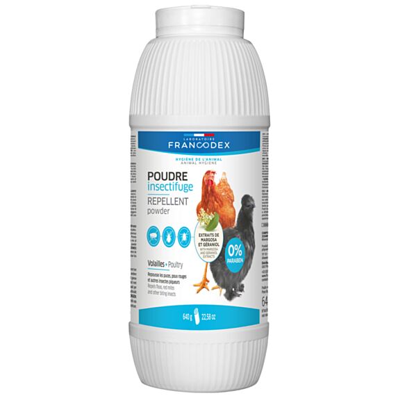 Poudre insectifuge volailles 640gr - FRANCODEX