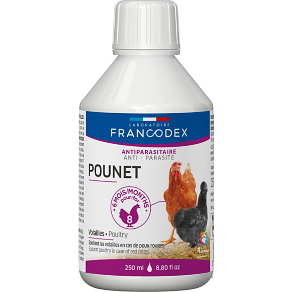Pounet contre les poux des volailles 250ml - FRANCODEX