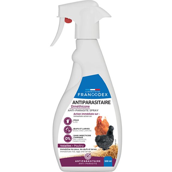 Spray antiparasitaires Dimethicone volailles 500ml - FRANCODEX