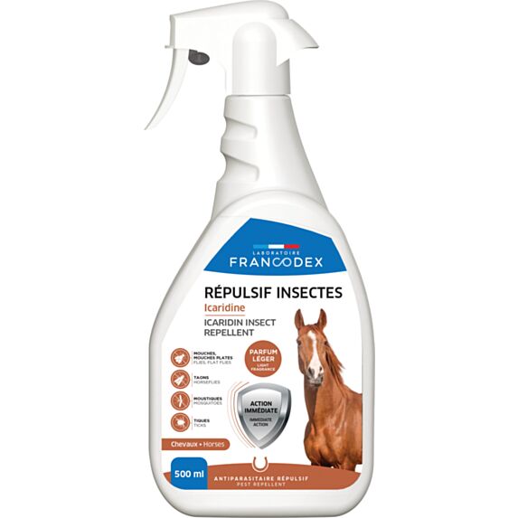 Spray répulsif insectes cheval 500ml blanc - FRANCODEX