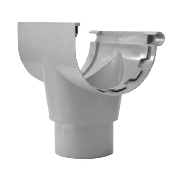 Naissance centrale à coller pour gouttière de 25 grise