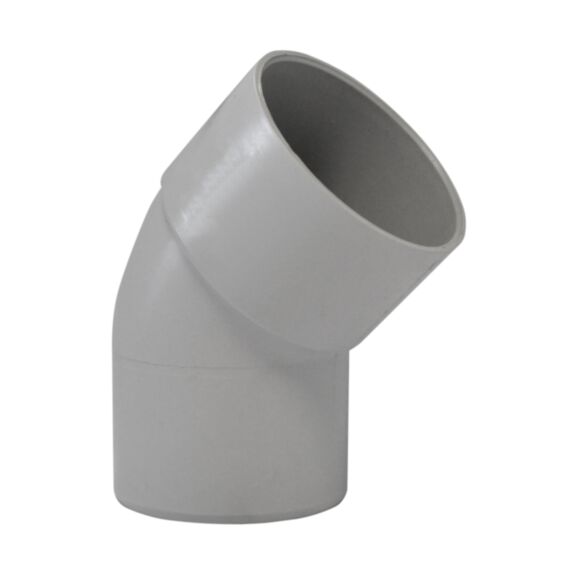 Coude 45° mâle femelle pour descente de gouttière Ø 80 grise