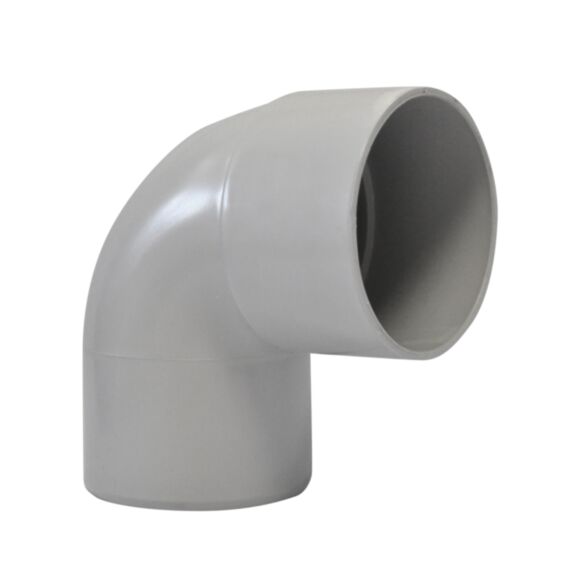 Coude 87°30 mâle femelle pour descente de gouttière Ø 80 grise