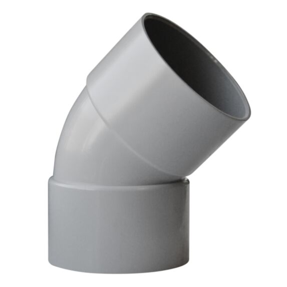 Coude 45° femelle femelle pour descente de gouttière Ø 80 grise
