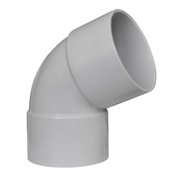 Coude 67°30 femelle femelle pour descente de gouttière Ø 80 grise