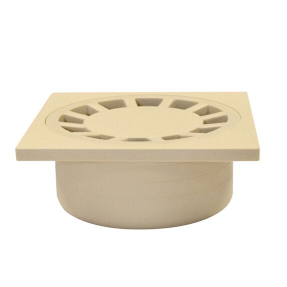 Siphon de cour sable 15x15 cm sortie mâle diamètre 50 mm