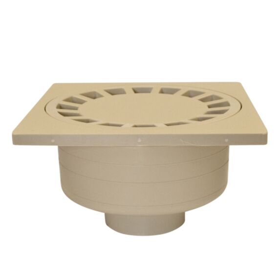 Siphon de cour sable 20x20 cm sortie mâle diamètre 80 mm