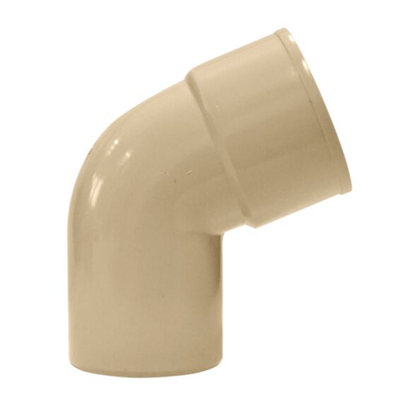 Coude 67°30 mâle femelle pour descente de gouttière Ø 50 sable
