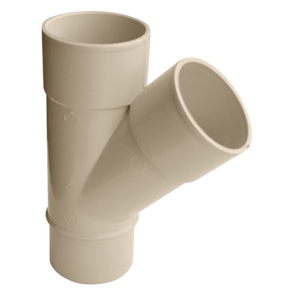 Culotte 45° mâle -femelle à coller pour descente de gouttière diamètre 50 sable