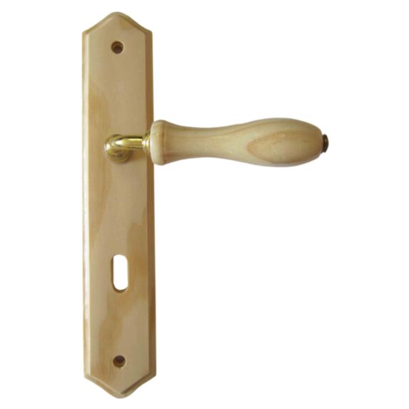 Poignée de porte trou clé pin vernis entraxe 195mm - 1ER