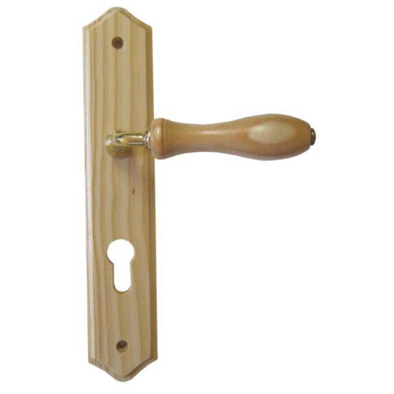 Poignée de porte à cylindre pin vernis entraxe 195mm -1ER