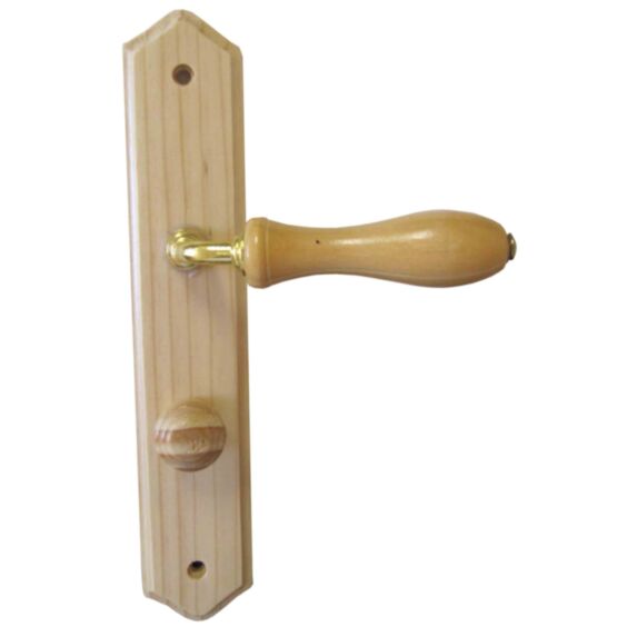 Poignée de porte à verrou pin vernis entraxe 195mm - 1ER