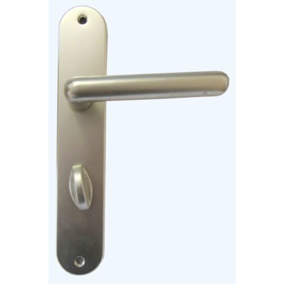 Poignée de porte à verrou Thonon alu champagne entraxe 195mm - 1ER