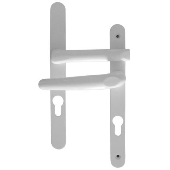 Poignées de porte à cylindre sur plaque étroite blanche - CHAINEY