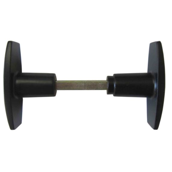 Bouton double chantier aluminium noir - CHAINEY