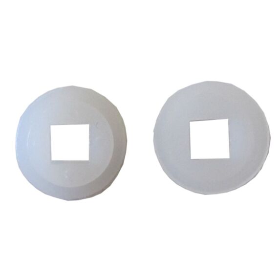 2 portées carré 6mm blanc - CHAINEY