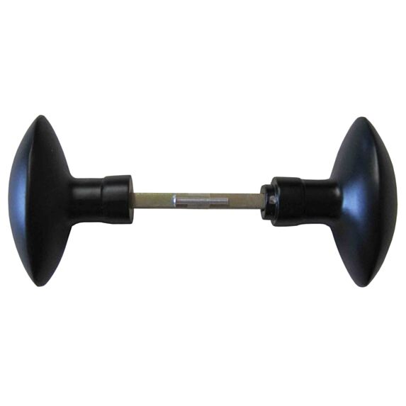 Bouton double olive en aluminium 6mm noir - CHAINEY