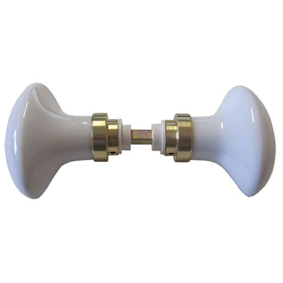 Bouton olive blanc porcelaine - CHAINEY