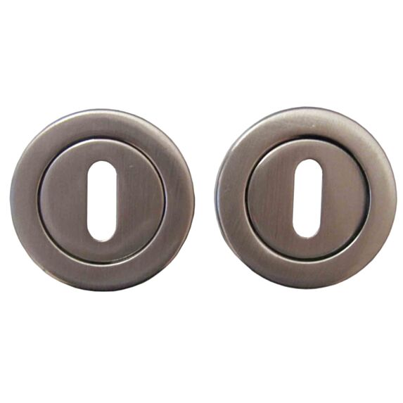 Set de 2 rosaces Cosy zamack nickelé satiné Ø50 mm - CHAINEY