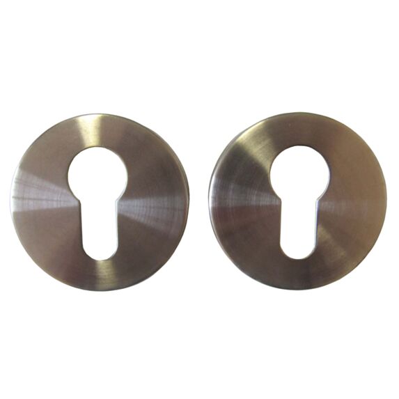 Set de 2 rosaces à cylindre ronde inox Ø50 mm - CHAINEY