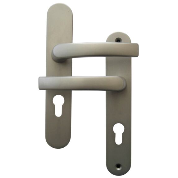 Poignées de porte à cylindre Petra nickelé mat entraxe 195mm - CHAINEY