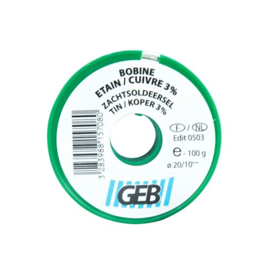 BOBINE ETAIN/CUIVRE FIL  bobine 100 g