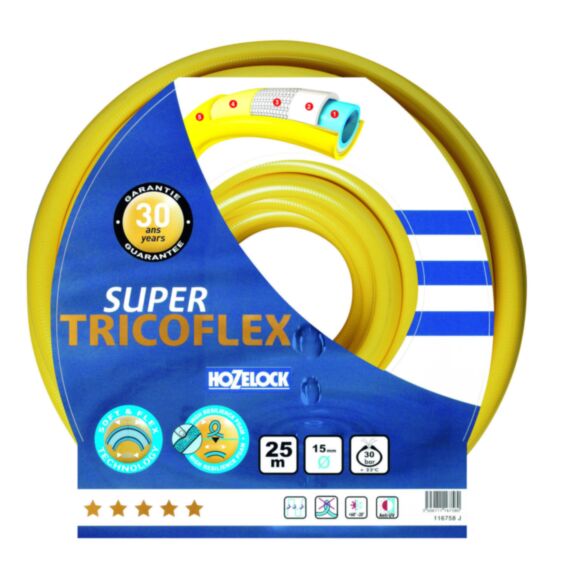 Tuyau arrosage Super Tricoflex Ultimate 25 m Ø15 mm - HOZELOCK