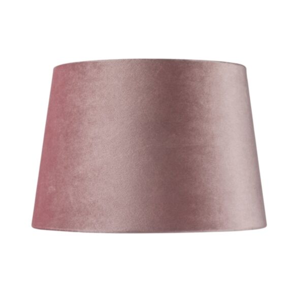 Abat-jour Sidony en velours Ø24 x H16,5 cm vieux rose - MATHIAS