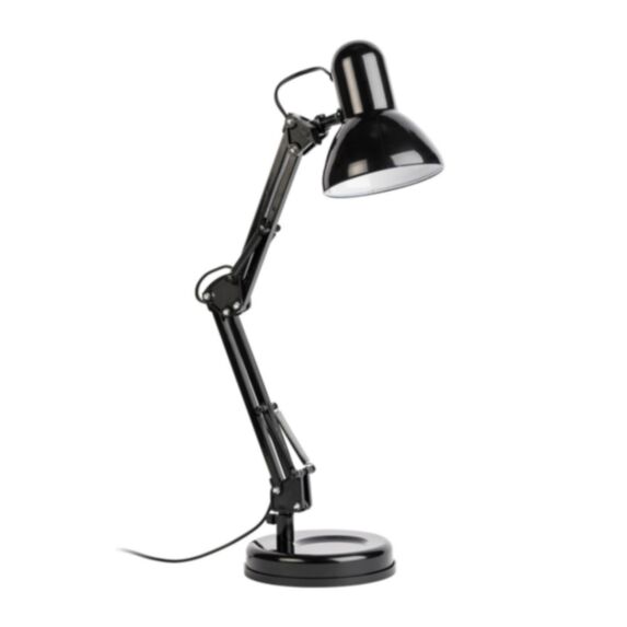 Lampe de bureau Tempo 15 x H60 cm E27 25W métal noir - MATHIAS