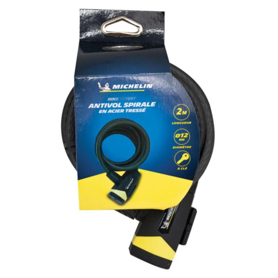 Antivol spirale Ø12x2m + support