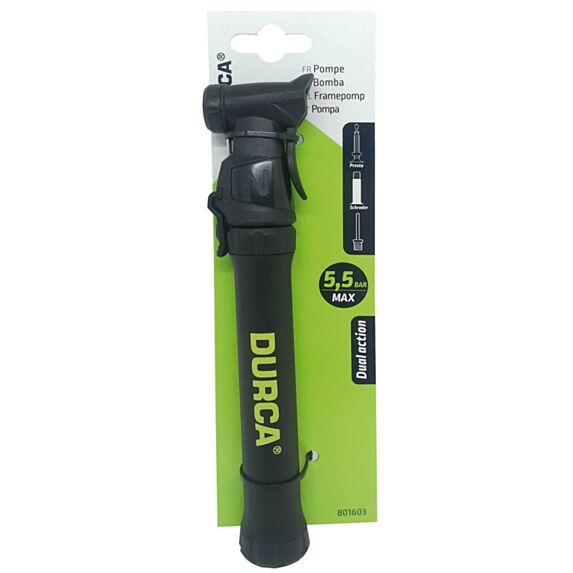 Mini-pompe double action compatible  Valve Presta/Schrader