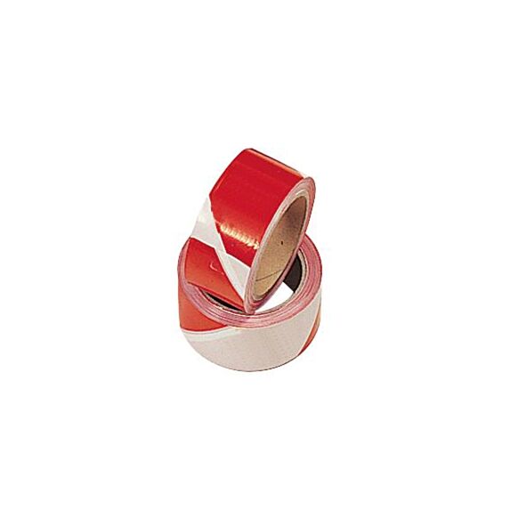 Ruban rouge et blanc 5cmx100m - MOB