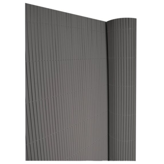 Canisse double face Lame PVC 10mm 1x3m Anthracite - IDEAL GARDEN