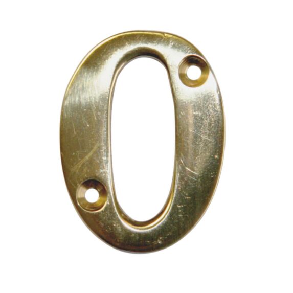 chiffre laiton poli 51 mm 0 - NOVAP