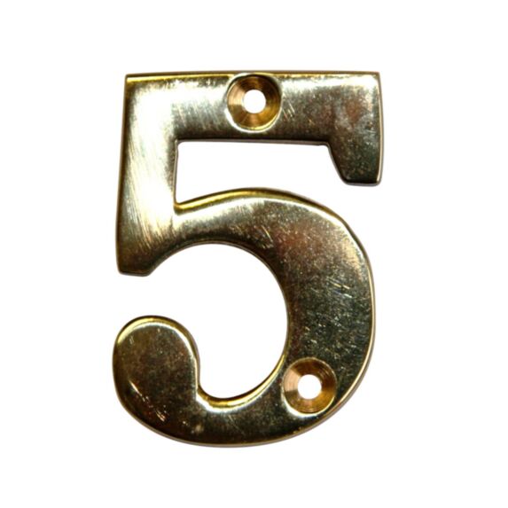 chiffre laiton poli 51 mm 5 - NOVAP
