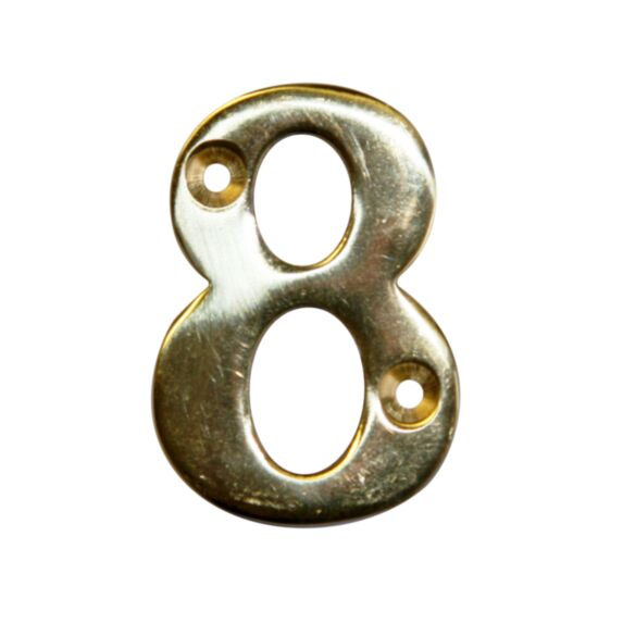 chiffre laiton poli 51 mm 8 - NOVAP