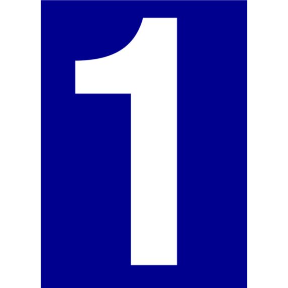 chiffre numéro de rue adhésivé 1 - NOVAP