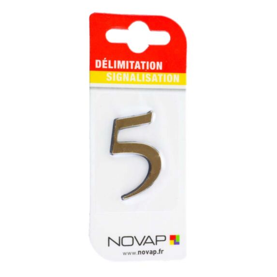chiffre autocollant en relief hauteur 40 mm coloris or    5 - NOVAP