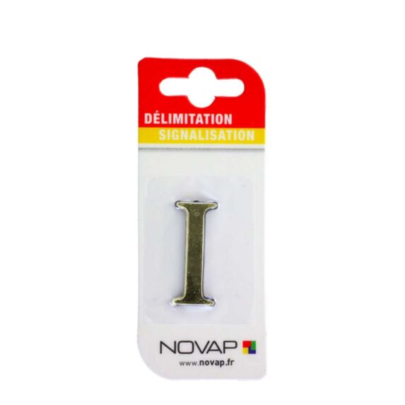 lettre autocollante en relief hauteur 40 mm coloris or i - NOVAP