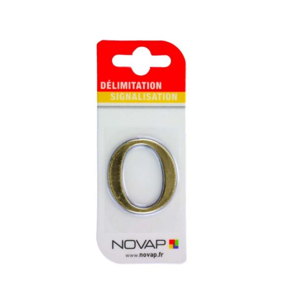lettre autocollante en relief hauteur 40 mm coloris or o - NOVAP