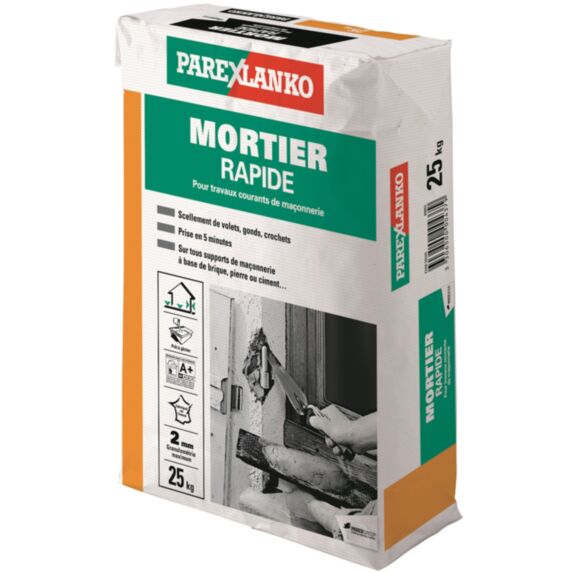 Mortier rapide 25kg - PAREXLANKO